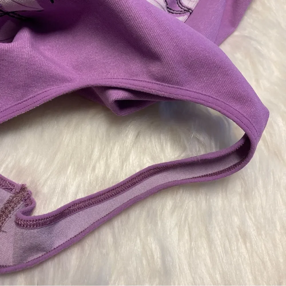 Free People FP Movement Lilac Purple Thong Bodysuit XS / Small NWOT XS/S Stretch
